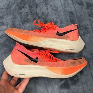 Nike ZoomX Vaporfly NEXT% Mens 8 Bright Mango Racing Shoes AO4568-800
